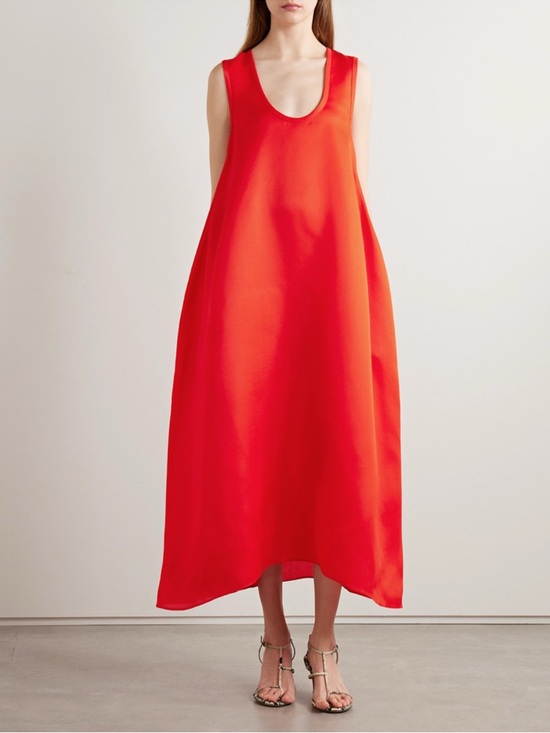 Khaite Coli Dress Red Silk US 0-4